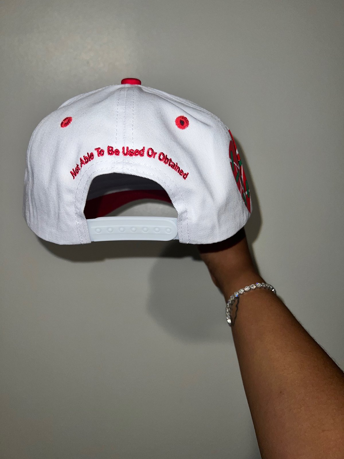 Image of Red & White Snapback