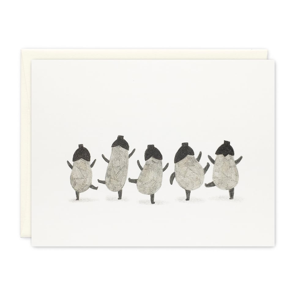 Image of Dancing eggplants card