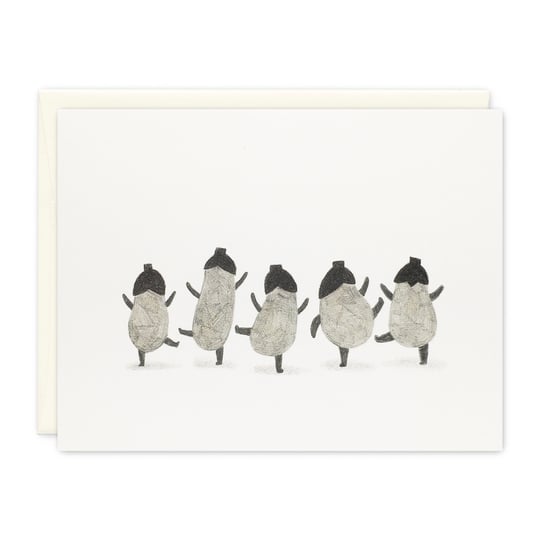 Image of Dancing eggplants card