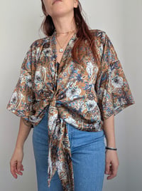 Image 1 of KIMONO IN RASO PAISLEY 