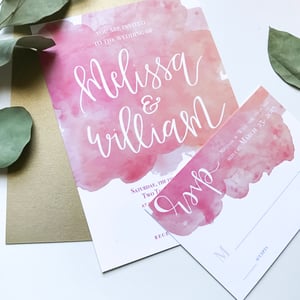 Image of Melissa Watercolor Invitation Suite