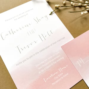 Image of Catherine - dip-dyed watercolor invitation suite