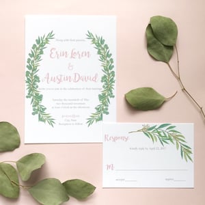 Image of Erin - Eucalyptus Invitation Suite