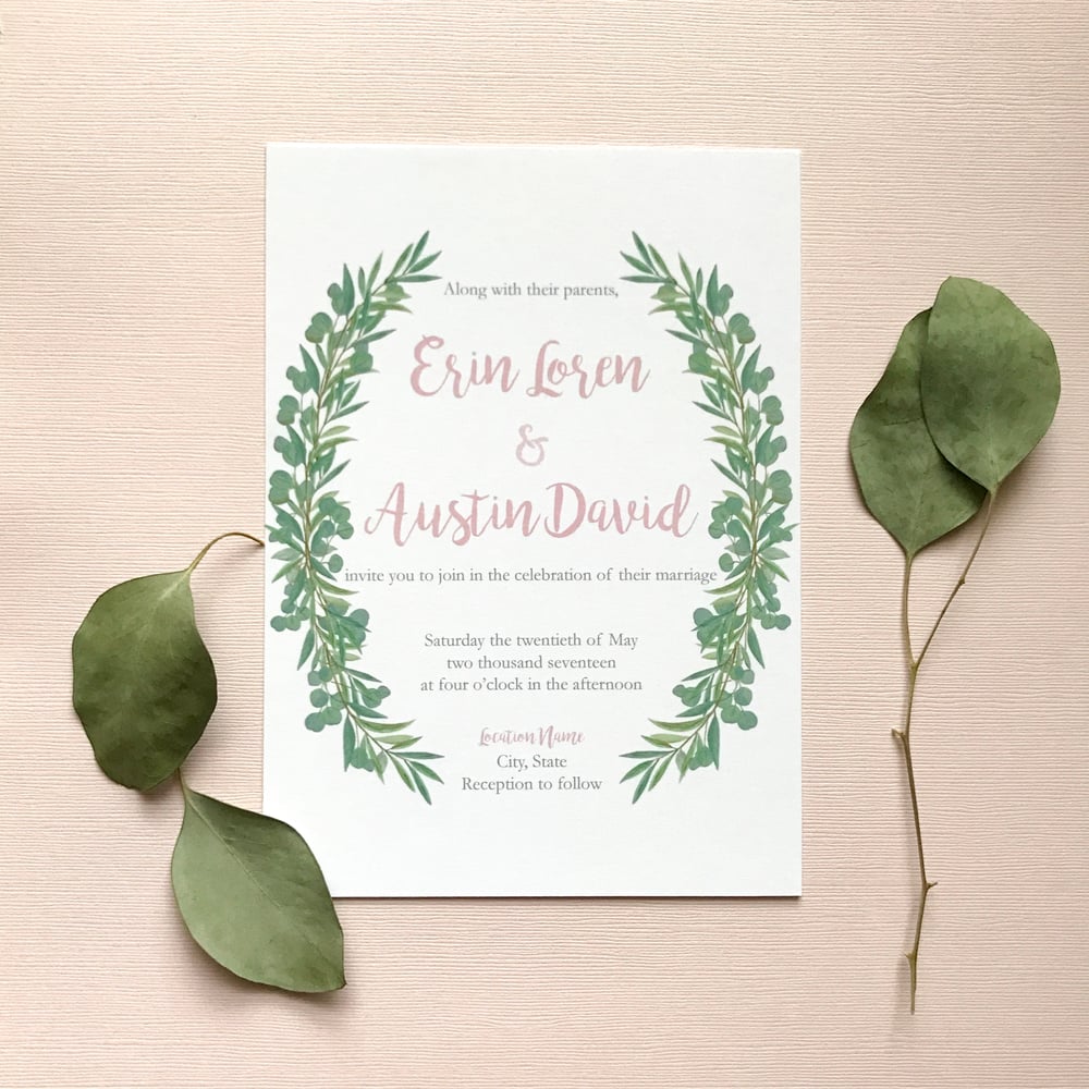 Image of Erin - Eucalyptus Invitation Suite