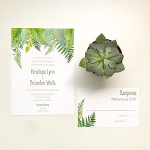 Image of Penelope - Ferns Wedding Invitation Suite