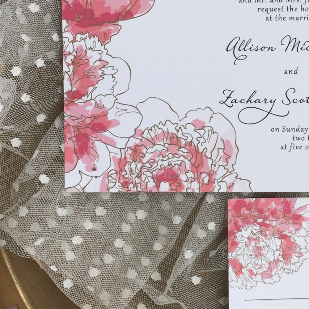 Image of Allison Rose Watercolor Invitation Suite