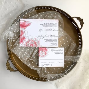 Image of Allison Rose Watercolor Invitation Suite