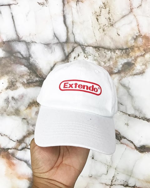 Image of Extendo white strap cap