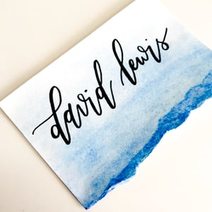 Image of Calligraphy Watercolor Escort/Place Cards