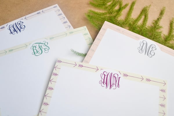 Image of Arrow Monogram Notecards