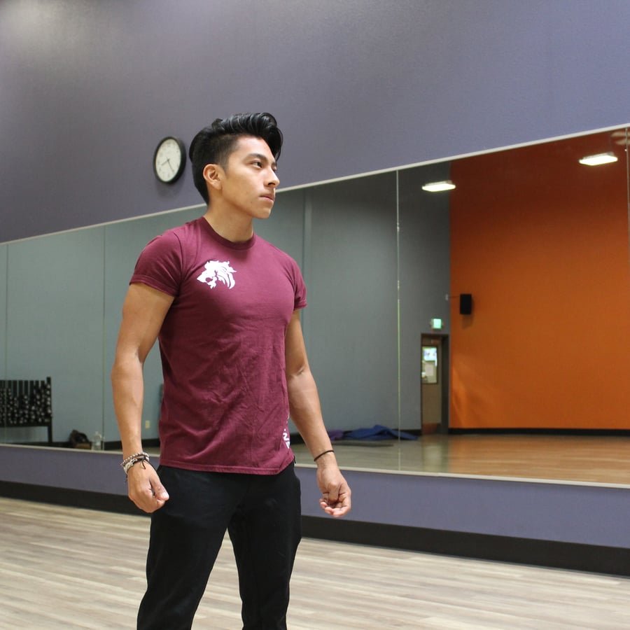 Image of Maroon  Brushed FlexFit Tee