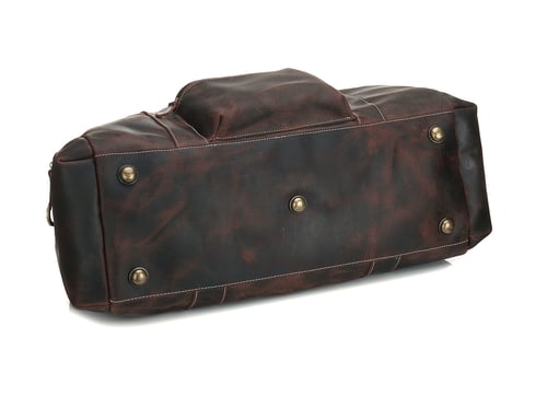 Image of Large Genuine Leather Travel Bag, Duffle Bag 1098