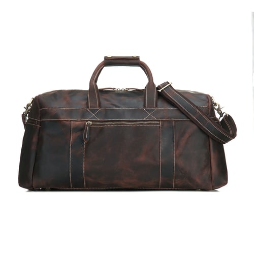 Image of Large Genuine Leather Travel Bag, Duffle Bag 1098