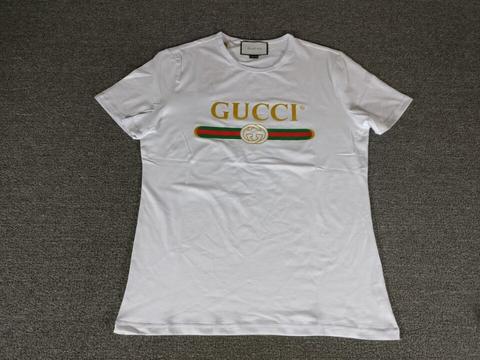 Image of GUCCI LOGO T-SHIRT BIANCA/NERA