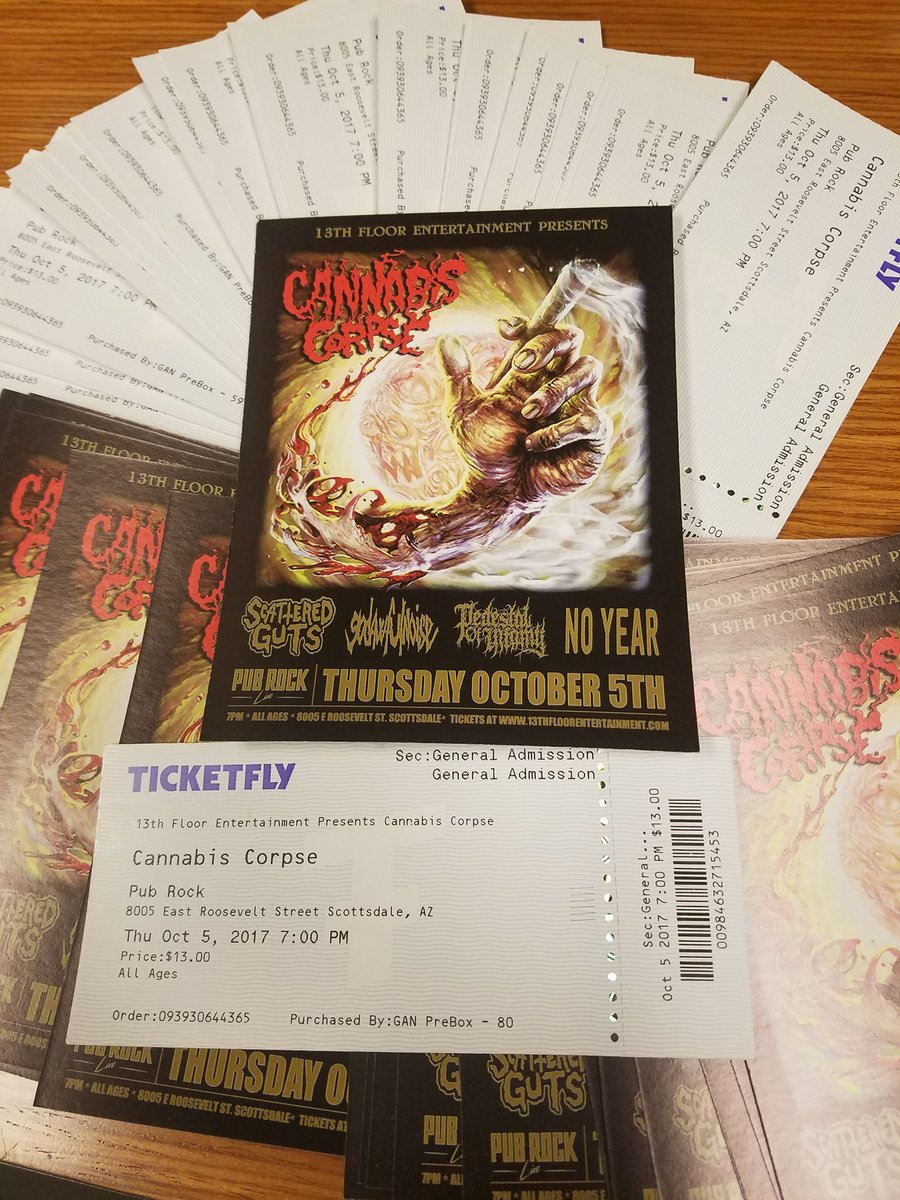 Godawfulnoise 13th Floor Tickets To Cannabis Corse And Gan