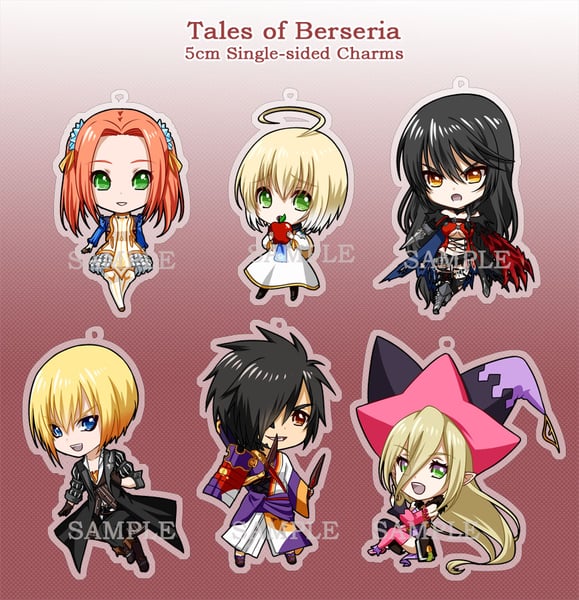 Image of Tales of Berseria 5cm Single-Sided Clear Charms