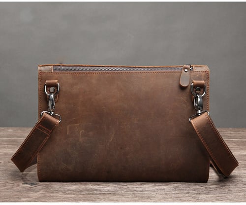 Image of Handmade Genuine Natural Leather Clutch, Messenger Bag, Shoulder Bag 9135