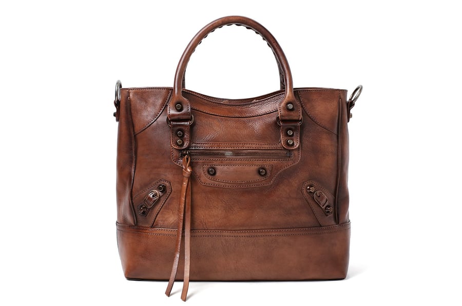 Image of Handmade Full Grain Leather Handbag, Designer Handbag, Women Handbag DT225