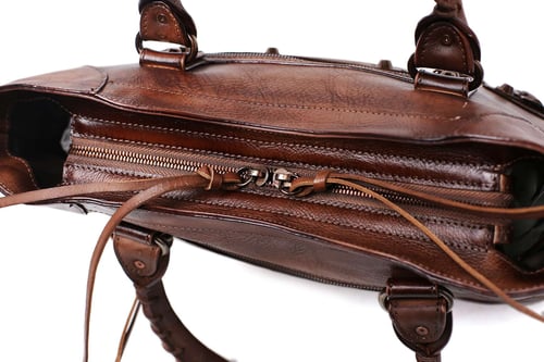 Image of Handmade Full Grain Leather Handbag, Designer Handbag, Women Handbag DT225