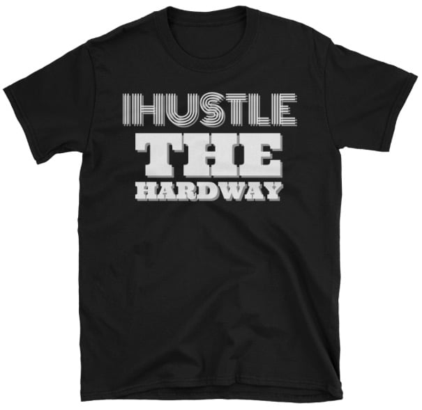 Image of iHustle (Black T-Shirt/ White Print) T- Shirt for Men