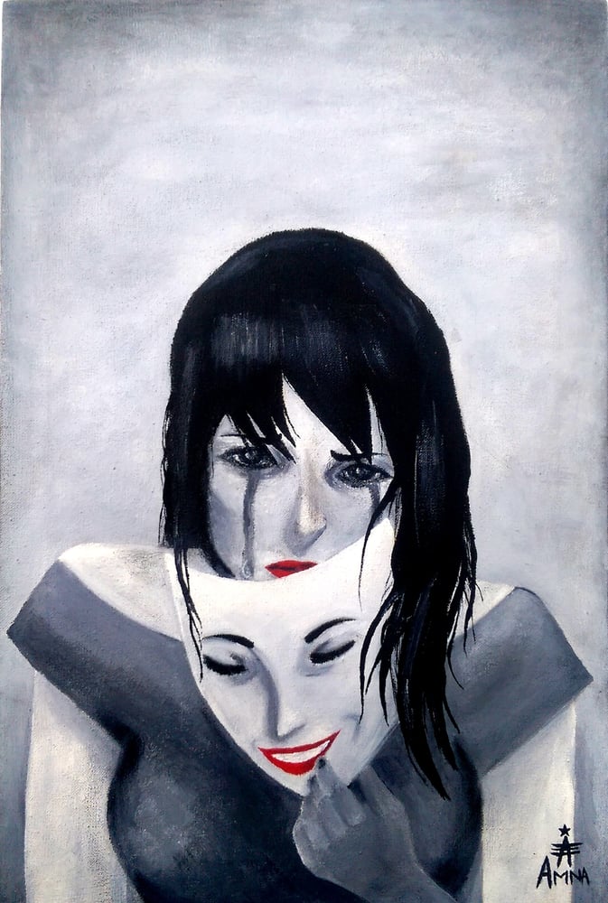 Image of Smile Mask - Oil Painting