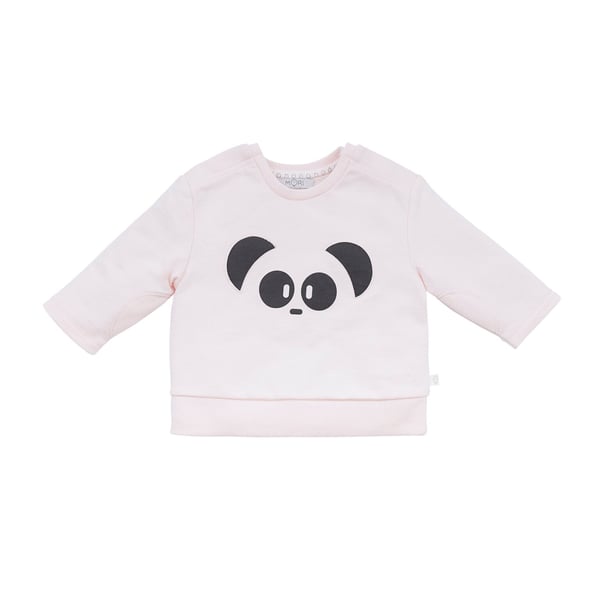 Image of MORI Panda Sweatshirt - Blush @LittleOeuf