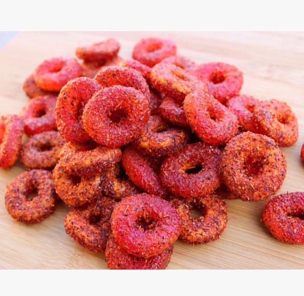 Image of Hot or mild chile peach rings