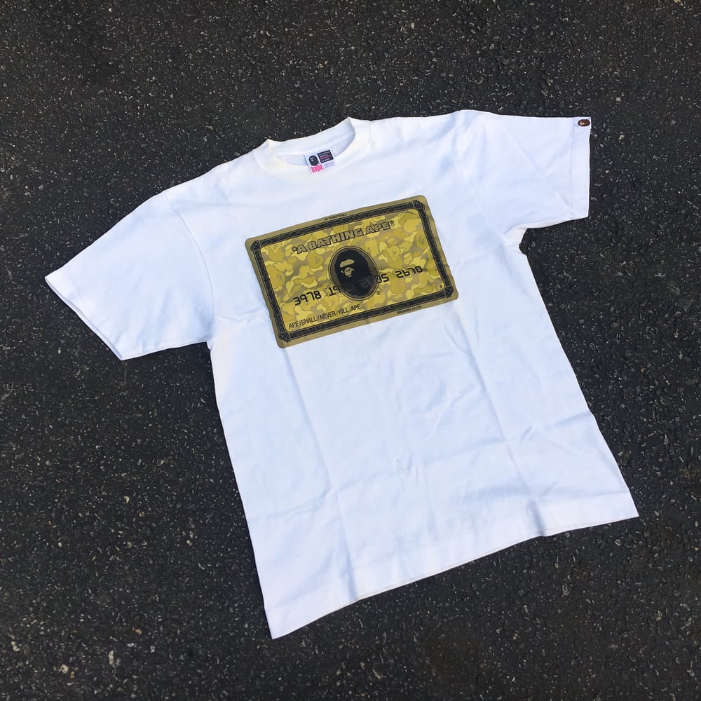 Image of BAPE Gold Card T-Shirt