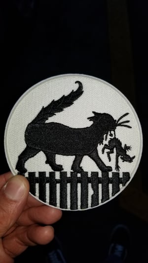 Image of Devil catcher cat Iron on patch