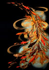 Lily Greenwood Giclée Print -Koi on Black/Pale Blue/Gold -A2 (Open Edition)