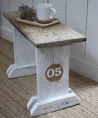 Image 3 of Petit banc ancien en bois.