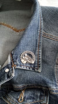 Image 3 of  CRAZY CAVAN BIKER PIN BADGE 