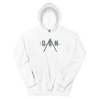 WHITE/BLACK/GRAY EMBROIDERED HOODIE