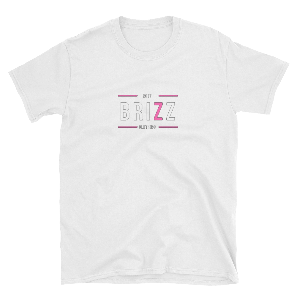 Image of BRIZZ clothing Pink White logo tee