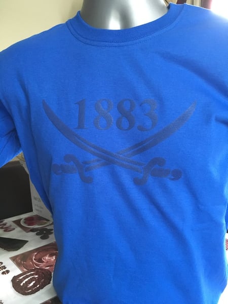 Image of Royal Blue Crossed Swords T Shirt (Free UK postage)