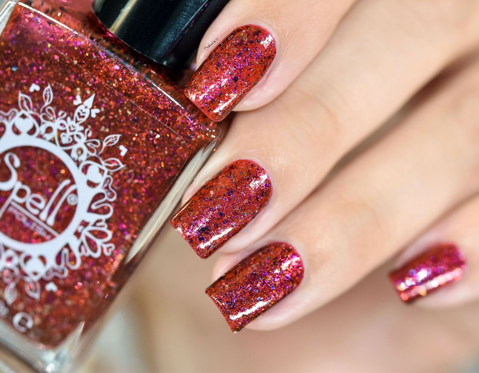 Sparkly Ruby Red Nail Art for a Flashy Fresh Look