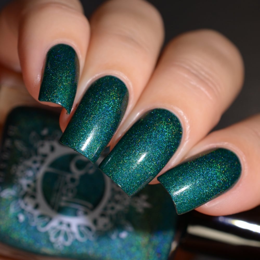 Image of ~Magnificent Palace~ jade blue-green linear holo w/subtle aqua-blue shimmer!