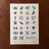 The ABCs of Cycling letterpress print