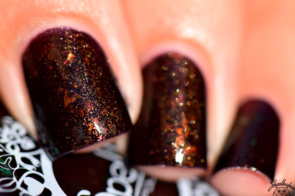 Image of ~Skeleton Key~ deep plum jelly w/gold shimmer & opal and multichrome flakes!