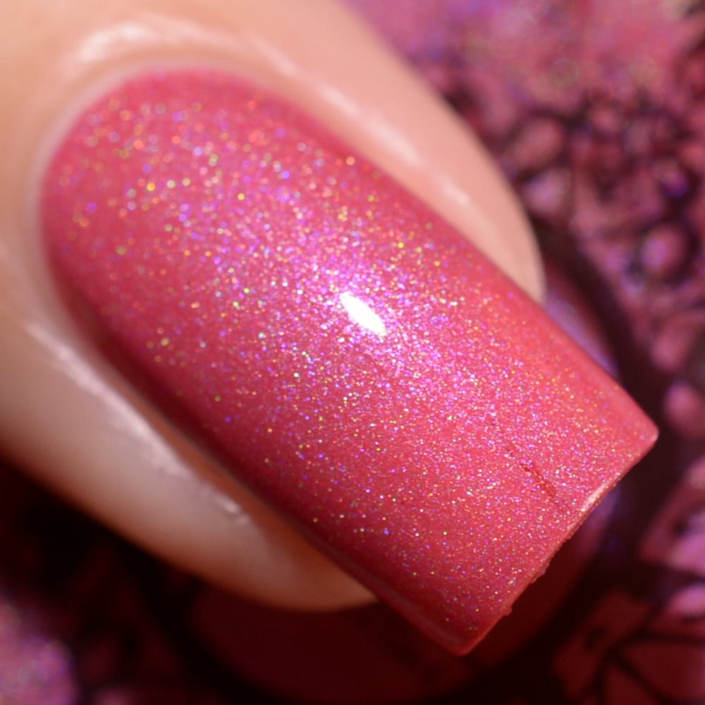 Image of ~Pink Velvet~ warm creamy pink holo w/subtle cool magenta pink shimmer!