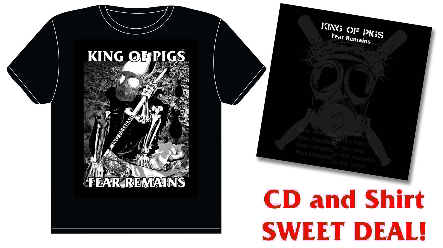 Image of Fear Remains CD and Shirt deal