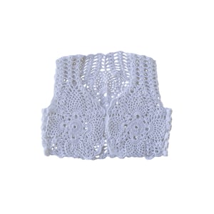 Image of Camila Crochet Vest White