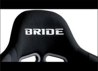 2x BRIDE Flock seat logos, Easy iron-on