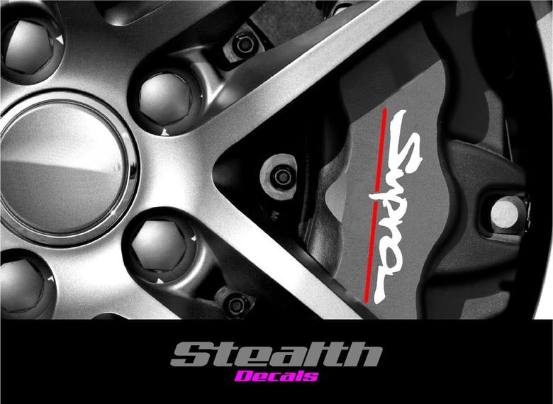 Image of SUPRA Premium Quality Brake Caliper Decals Stickers x4
