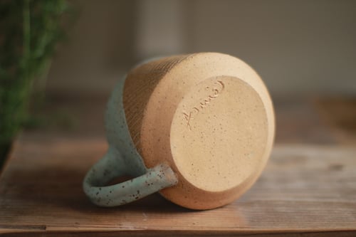 Image of Turquoise Matte Pyramid Mug