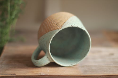 Image of Turquoise Matte Pyramid Mug