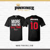 Pinkingz Bowling T-Shirts - More Bowling Less Talk - Black/Red/White