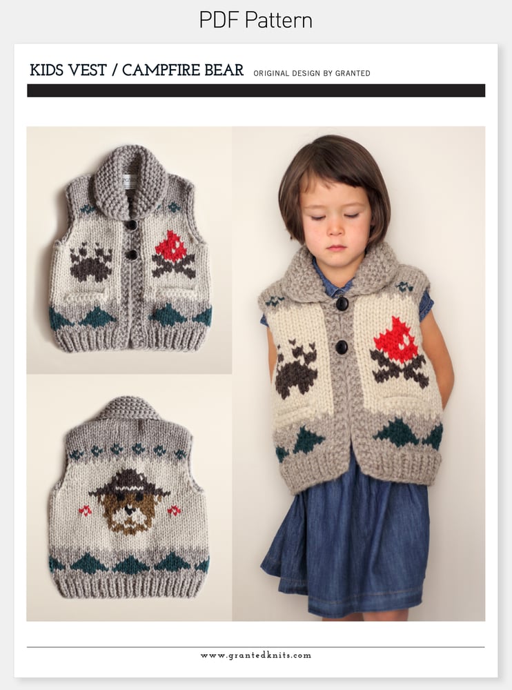 Image of Kids Campfire Vest Pattern (PDF)