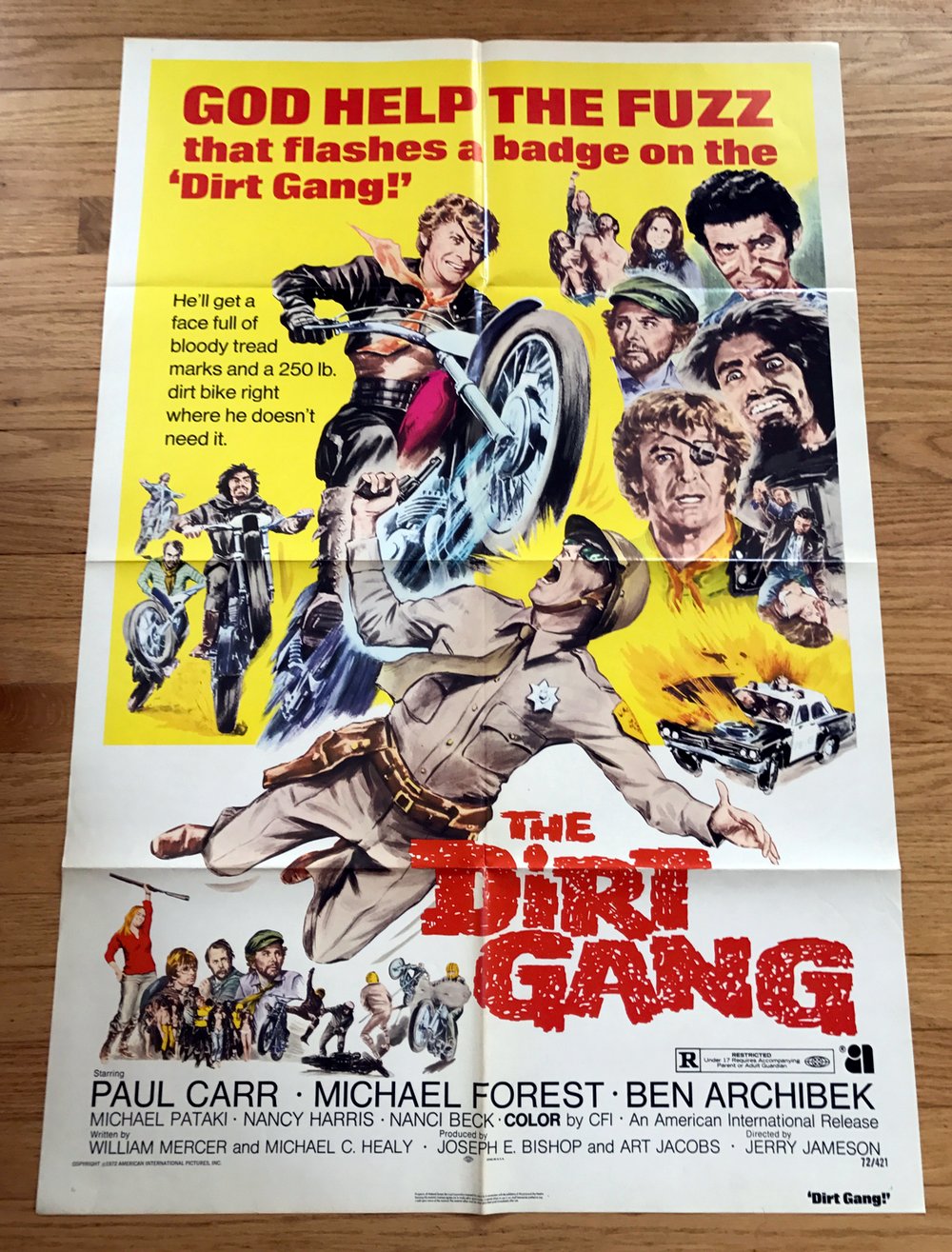 1972 THE DIRT GANG Original U.S. One Sheet Movie Poster