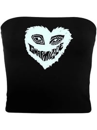 Mizzle Heart Blk Tube Top 